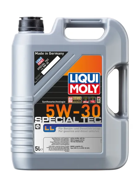 Liqui Moly Aceite 5W-30 Special Tec LL (5L) - Lubricante sintético de alto rendimiento para motores gasolina y diésel.