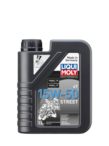 Aceite para motor de moto 4T Liqui Moly 15W-50 Street (Envase de 1L)