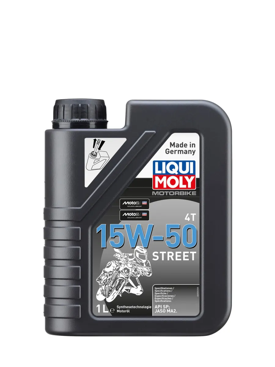 Aceite para motor de moto 4T Liqui Moly 15W-50 Street (Envase de 1L)