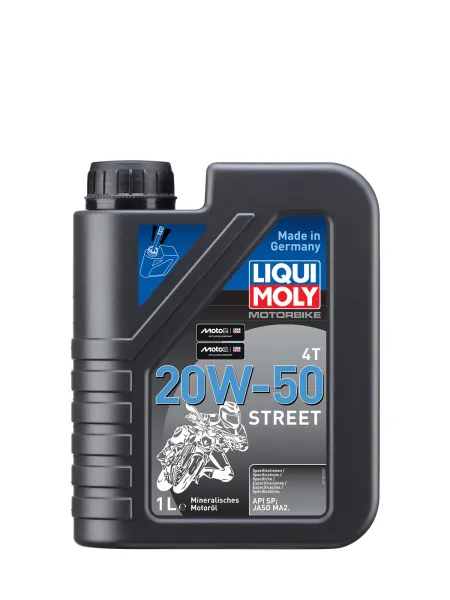 Aceite mineral Liqui Moly Motorbike 4T 20W-50 Street (1 Litro) - Made in Germany.
