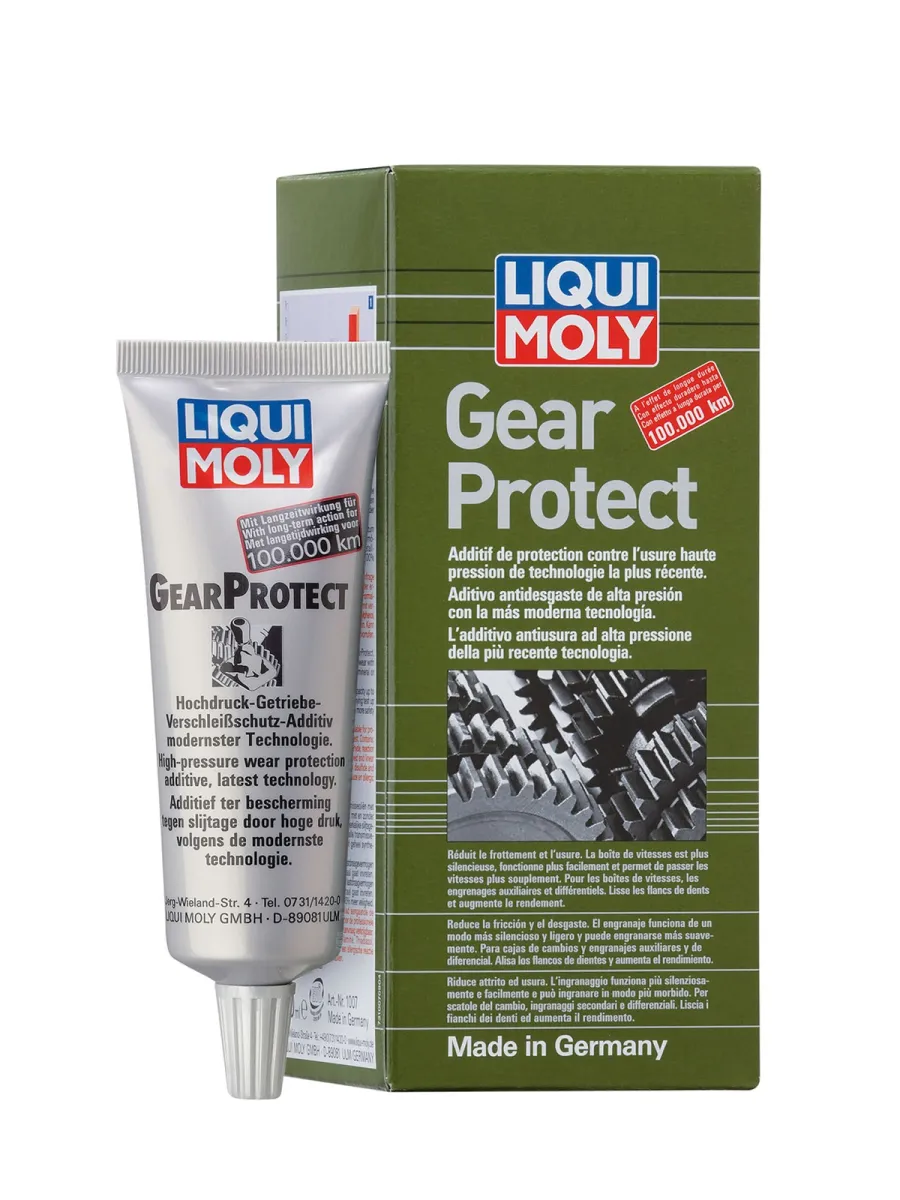 Liqui Moly Gear Protect Protector de Engranajes: Aditivo sintético antidesgaste para transmisiones manuales y diferenciales