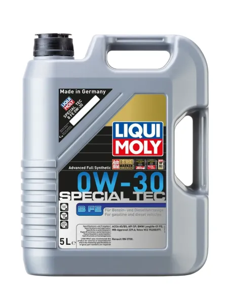 Liqui Moly Special Tec B FE 0W-30 (5L): máxima protección y eficiencia para tu motor.