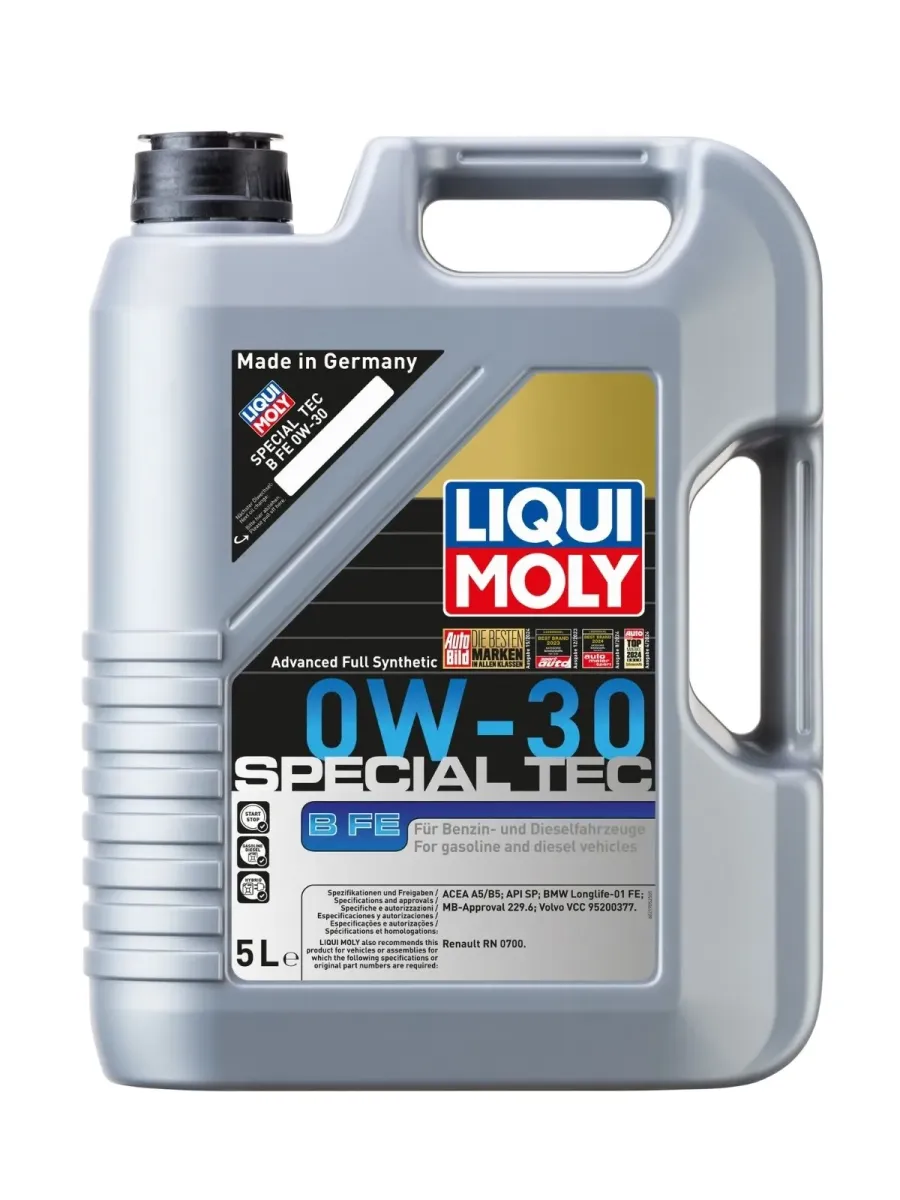 Liqui Moly Special Tec B FE 0W-30 (5L): máxima protección y eficiencia para tu motor.