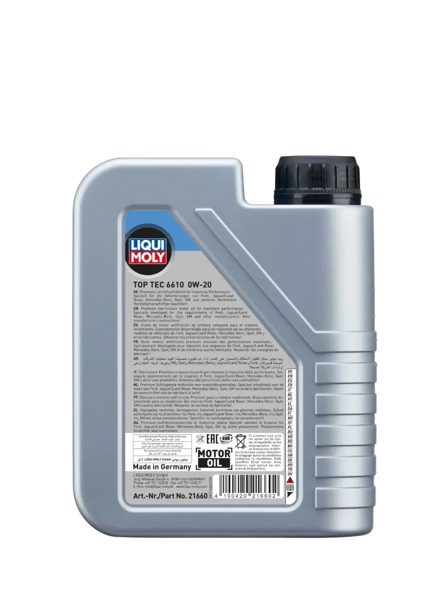Aceite Top Tec 6610 0W-20 - Autos | Liqui Moly Ecuador