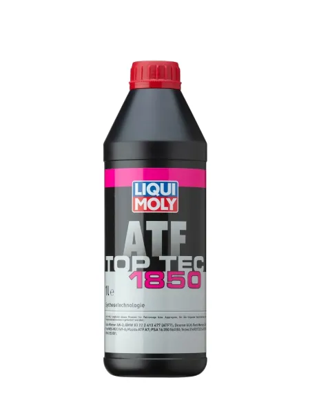 Envase de 1 Litro de aceite sintético para caja automática Liqui Moly Top Tec ATF 1850 de baja viscosidad.