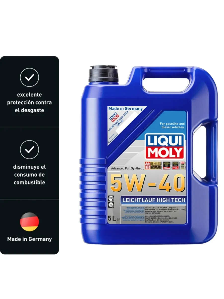 Aceite 5W-40 Leichtlauf High Tech - Autos | Liqui Moly Ecuador