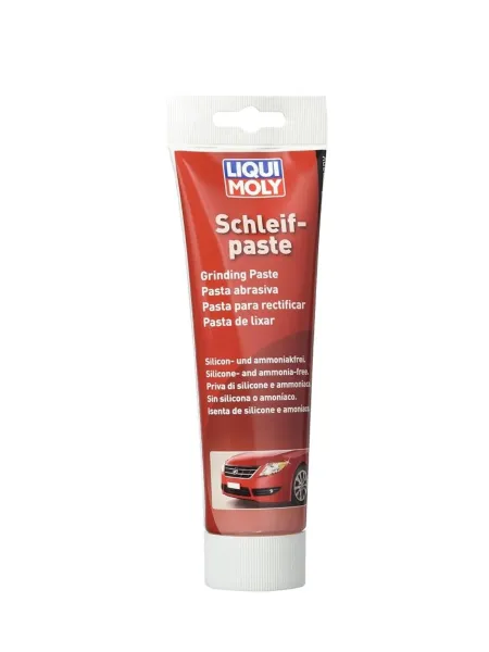 Pasta Abrasiva para Auto Liqui Moly para eliminar arañazos y restaurar la pintura automotriz sin silicona ni amoniaco.