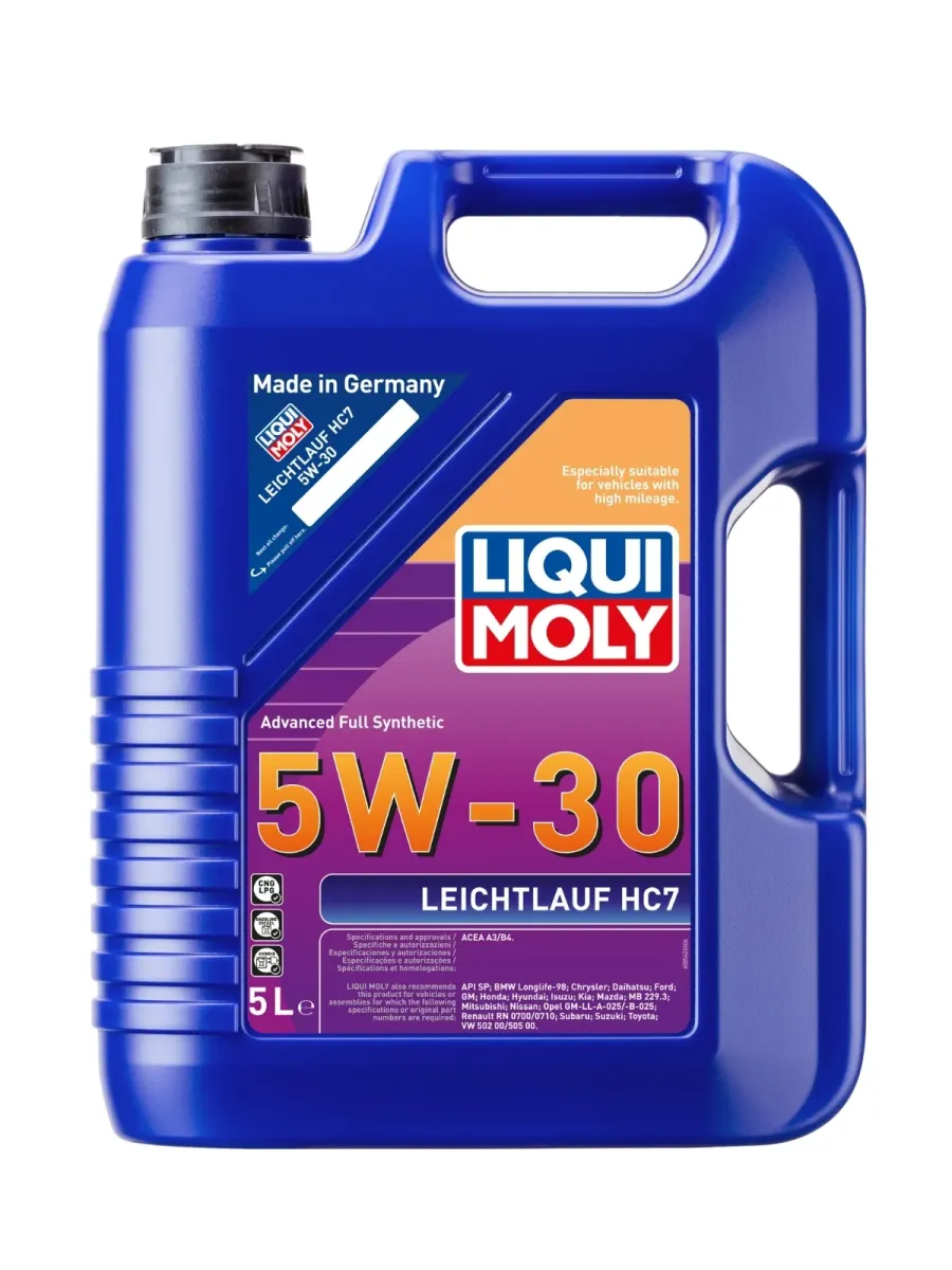 Aceite de motor sintético Aceite 5W-30 Leichtlauf HC7 Liqui Moly (Envase de 5L).