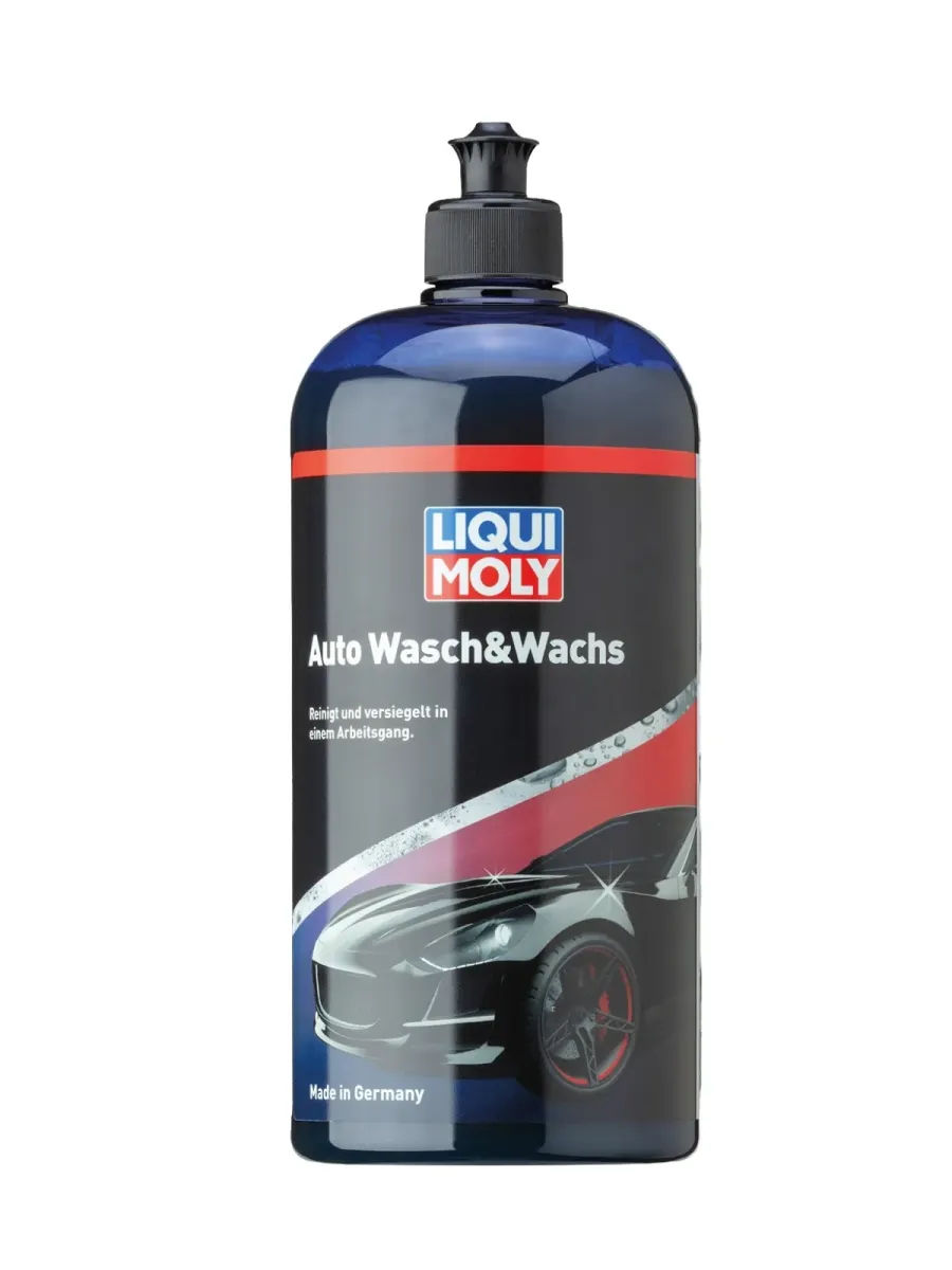 Limpiador con Cera para Auto Liqui Moly para lavado y protección de pintura.