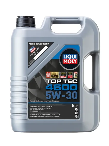 Aceite sintético Liqui Moly Top Tec 4600 5W-30 galón de 5 litros para motor a gasolina y diésel