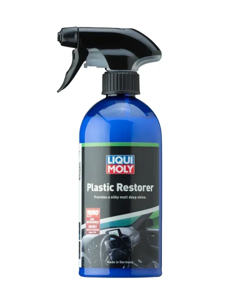 Liqui Moly Plastic Restorer 500ml: Restaurador antiestático no grasoso para tableros y plásticos de auto.