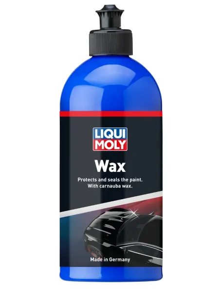 Cera para Auto (Wax) Liqui Moly 500ml con Carnauba para máxima protección y brillo hidrofóbico.